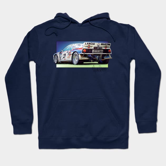 Lancia 037 Group B Hoodie by Mario Ramos Rally Art